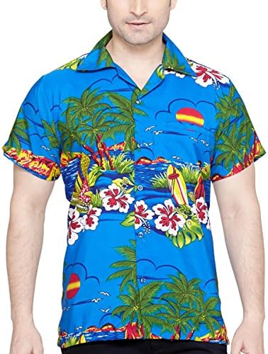 SWEET NECTAR Men's Regular Fit Classic Short Sleeve Casual Floral Hawaiian Shirt XXL