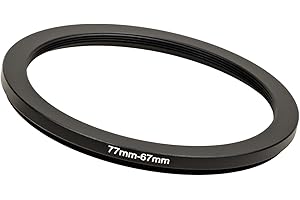 LULIZZIE 77mm to 67mm Step-Down Ring Filter adapter (77mm-67mm) Camera Filter Ring for 67mm UV ND CPL Filter (MPIXO)