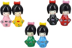 CanHighGer Japanische Deko-Statue, Miniatur eines Mädchens im Kimono, japanische Tischdekoration (japanische Dekoration, 6 Farben)