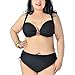 JXStar Women's Plus Size Two Pieces Bikinis Set UK18 Black