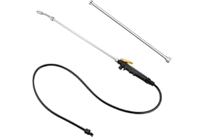 VANPET Replacement Sprayer Wand for Ryobi - Stainless Steel With Adjustable Nozzle, Trigger & Hose Compatible With P2803 (44 Inches)