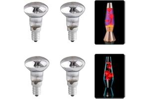 B4U Lava Lamp Bulb 30W, 4 Pack R39 Reflector Bulbs, Dimmable Small Edison Screw SES Spot Light Bulbs, 310 Lumens, Warm White 2700K, 230V