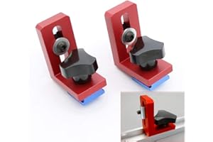 MOMO FING Lot de 2 supports coulissants en T pour outils de menuiserie en aluminium