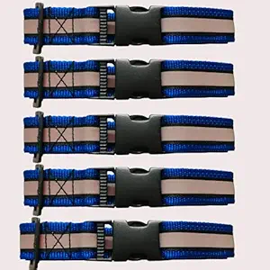 BNB Reflective Collars for Dogs (Blue Color ) Set of 6 , High Reflection , for Street Dogs (Set of 6)