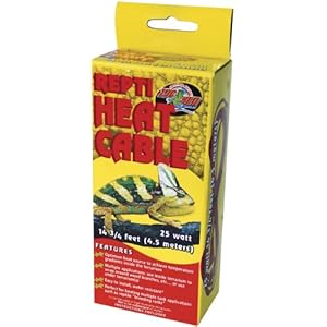 Zoo Med RHC-25E Repti Heat Cable, 25 W, 4.5 m Heizkabel, Wärmequelle im Terrarium