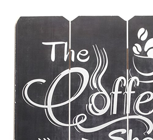 Holz-Bild Holzschild Coffee Shop Schild 60x40cm – Wandbild Dekoschild Vintage Bild Holz Bar Küche Küchenschild Café Holztafel Wanddeko Wandobjekt Wandschild - 2