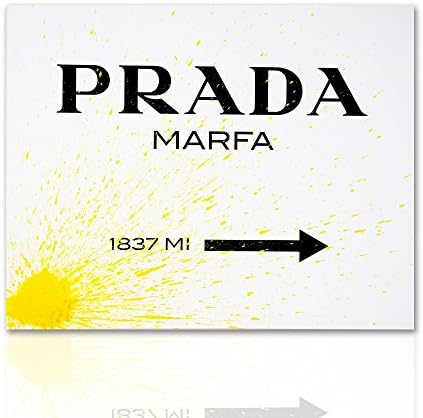Framework for the modern living room with Prada Marfa Yellow sketch - wall decor home decor gossip girl Prada 1837 - Design Colorscrazy