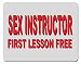 Produktbild Humorvoll 'Sex Instructor, First Lesson Free' Computer-Maus -Matte / pad Weihnac