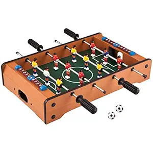 Cable World Mid-Sized Foosball Mini Football Table Soccer Game 20 Inches, Assorted