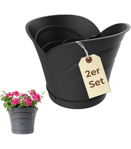 BB Happy regenpijp bloempot ÁƒËœ22xh16cm antraciet