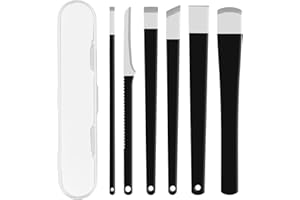 LOPHE Bisturi per Pedicure, Set Pedicure Professionale in Acciaio Inox da 6 Pezzi, Kit di Coltelli per Pedicure con Custodia, Pedicure Attrezzi per Rimuovere l Calli di Pelle Morta, Dura