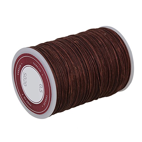 WEONE Brown 0.5mm 120M aus gewachster Polyester Rund Geflochtene Gewinde-Schnur DIY Makramee Schnur - 3
