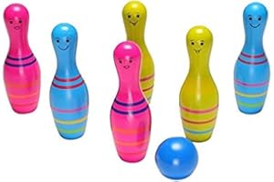 BS Toys Kegeln - Kegelspiel für Kinder & Erwachsene - Für Indoor & Outdoor - Gesellschaftsspiele, ideal für Kindergeburtstag & Party - Ab 3 Jahren - Unbegrenzt viele Spieler