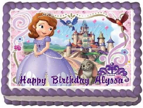 Sofia the First 4 Edible Frosting Sheet Cake Topper - 1/4 Sheet by Cake Topper Designs