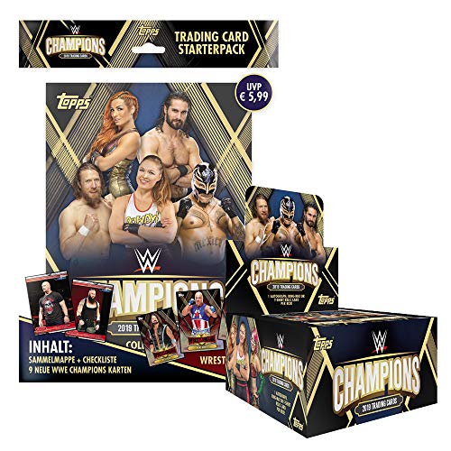 Preisvergleich Produktbild Wrestling Topps - WWE Champions 2019 - 1 Display (24 Booster) + 1 Starter