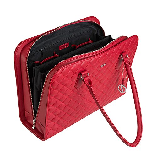 SOCHA SO-RED-DIAMOND Designer Business Tasche für Damen, 39,11 cm (15,6 Zoll) rot - 4