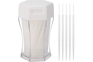 Healifty Between Teeth Brush Interdental Toothpick Double Head Narrow Spaces Teeth Cleaner Orthodontic Tooth Cleaning Tools for Oral Dental Care 200pcs (White)