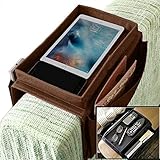 Lo suficientemente espacioso como para sostener el teléfono móvil, tabletas iPad, relojes, llaves, gafas, pañuelos, libros, notas, bolígrafos, mando a distancia de TV, aperitivos, DVD, radio y mucho más.