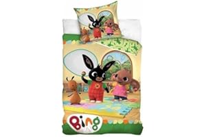 arlis Parure copripiumino Bing, 1 copripiumino e 1 federa per cuscino, 100% cotone (set da letto Bing, 140 x 200 cm)