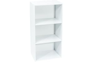WERKA PRO Meuble Blanc de Rangement 3 niches (80 x 40 x 29 cm)