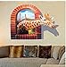 Price comparison product image Qpower 18 Wall Decal 3d Cartoon Giraffe Removable Mural Wall Stickers for Kids Children Home and Wall Decor