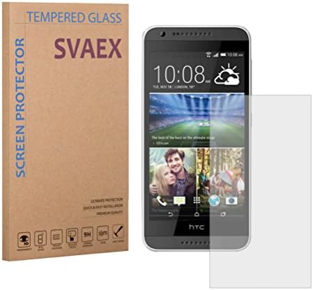 SVAEX HTC DESIRE 620 Premium Tempered Glass Screen Protector - 0.3mm - HD Transparency - Oleophobic coating - 2.5D Round Edges - Delicate Touch - Japanese Glass