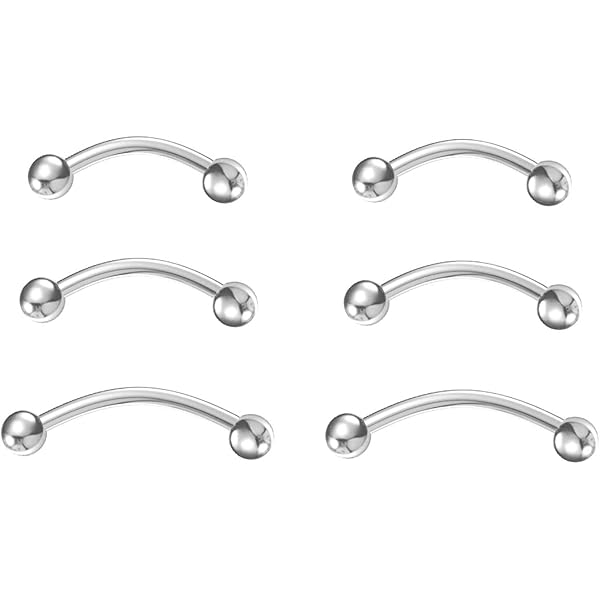 Piercing Trasparenti Acrilico 18g/20g - Set 16 Pezzi Per Naso E Labbra Con Bioflex - Foto 9