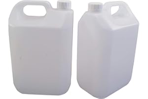 BALLIIHOO HOMEBREW 5 Litre (1 Gallon) - Plastic Jerrican/Jerrycan with Handle - Pack of 2