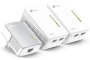 TP-Link TL-WPA4220T Kit - Extensor Universal de Cobertura Wi-Fi AV600+AC300, 5 Puertos, Cable Ethernet (3-Pack)