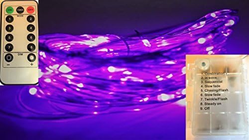 HLS 30 LED PURPLE 3m long String Light + Remote Controled with 8 Modes + Daily Timer + IP44 rated so can be used Inside and Outside!