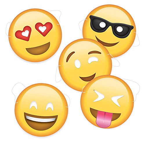 Preisvergleich Produktbild Emoji Party Masken 5er Set