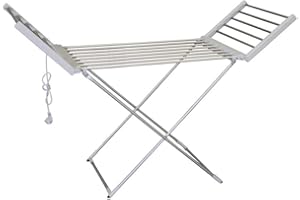 Cofan Tendedero Extensible Eléctrico | 220W | Modelo Sahara | Fabricado en Aluminio | Medidas: 148 x 52 x 108 cm