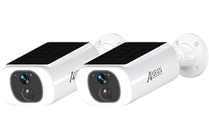 ANRAN 2K HD Überwachungskamera Aussen Akku mit Solarpanel, Überwachungskamera Aussen Solar, Nonstop Power mit Solar, 2,4 GHz WLAN, Spotlights, 2-Wege-Audio, ohne ABO, C3 (2 Stück)