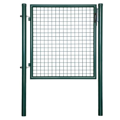 ZNL Gartentür Gartentor Wellengitter Hoftor Zaun Tür Tor Gartenzaun 100 x 95 cm Grün EHYM01