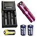 Produktbild Nitecore P05 Selbstverteidigungs-Stroboskoplicht mit D2-Ladegerät, NL166 RCR123A + 2x Eco-Sensa Photo Lithium CR123A, P05-PINK-D2-NL166-2x-CR123A, rose