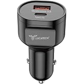 Lucatech Samsung Galaxy S22/S22 Plus/S22 Ultra ile Uyumlu 45W Hızlı Ara&ccedil; Şarj Cihazı, USB + PD &Ccedil;ift &Ccedil;ıkış, Siyah