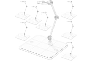 BESTonZON 8 Piezas transparente Soporte de figura de acción estante para muñecos Exhibidor de muñecos articulados figura de pie soporte para muñecas resistente desgaste Cuadro de soporte el plastico