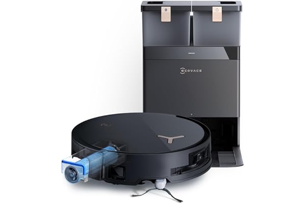 ECOVACS X8 Pro Omni Robot Aspirateur Laveur avec Station Tout-en-Un, Puissance 18000Pa, Nettoyage Auto Instantané OZMO Roller, Nettoyage à l'eau Chaude, Ajout Automatique Solution de Nettoyage