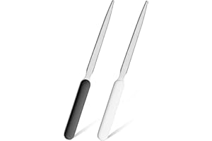 ZEYIYER Otwieracz do listów, 2 sztuki, stal nierdzewna, otwieracz do listów, szlachetny otwieracz do listów, z metalu, otwieracz do kopert, do biura, domu, na przybory szkolne