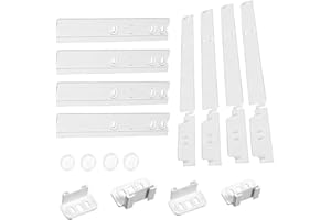 GC GLOBALCOMMERCE 4 guías para Nevera empotrables universales, Color Blanco, Kit