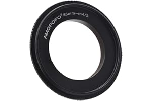 AMOPOFO 55 mm auf M4/3 Umkehr-Adapterring, 55 mm-m4/3 Makro-Ring, kompatibel mit Micro Four Thirds Kamera EP1, EP2, EP3, EPL1, EPL2, EPL3, EPL5, OM-D E-M5; für Panasonic DMC-G1, DMC-G2, DMC-G3, Makro Shoot.