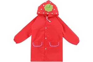 Children's raincoats, Cartoon Kids Rain Jacket, Boys Girls Hooded Rain Poncho Outdoors Kids Transparent Raincoat Student Rain Suit Waterproof Durable Windbreaker