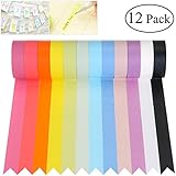 NUOLUX 12 Rolls Tape Washi Rainbow Decorative Paper Tape 15mm x 10m