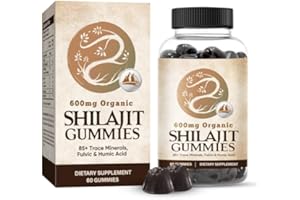 ANOGOL Shilajit Original Gummies, Natural Organic Shilajit from the Himalayas, Rich in Over 85 Trace Elements and Furic Acid, Increases Endurance and Vitality