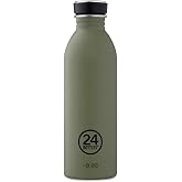24Bottles 24 Urban Bottle i&ccedil;ecek şişesi, gıda maddelerine uygun paslanmaz &ccedil;elik, Stone Sage renginde, 500 ml