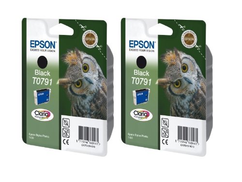 Epson T0791 x2 2x Tintenpatronen Original, schwarz
