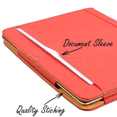Madcase Apple iPad 4 / 3 / 2 Smart Case Etui Faux Ledertasche Hülle mit Auto Schalf und Wach Sleep-Funktion inkl. Displayschutzfolie und Stylus Touch stift – Weiß / Beige - 6