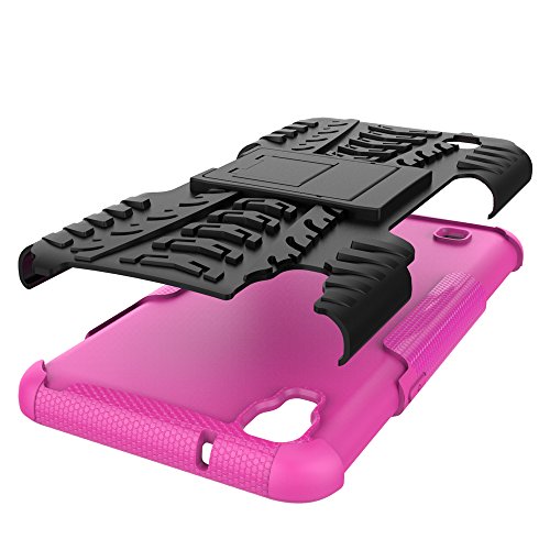 LG X Power Funda Mama Mouth Heavy Duty silicona h  brida con soporte C  scara de Cubierta Protectora de Doble Capa Funda Caso para LG X Power Smartphone 2016 Rosa