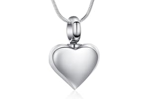 Minicremation Kremacja serce urna naszyjnik prochy biżuteria dla kobiet mężczyzn pamiątka wisiorek pamiątka medalion pojemnik na popiół, Stal nierdzewna Cyrkonia sześcienna Kamień, Cyrkon Diament Bursztyn