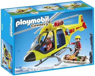 Playmobil - 5428 - Figurine - Hélicoptère De Secours En Montagne